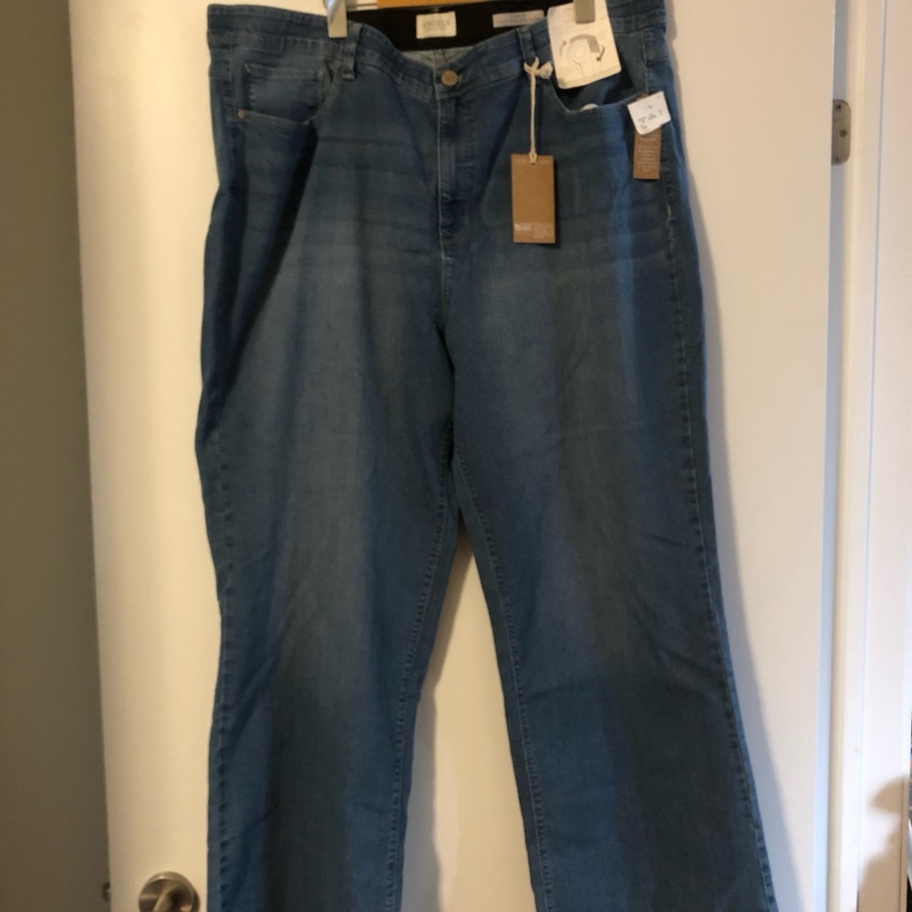Angels Blue Flare Wide Leg Jeans